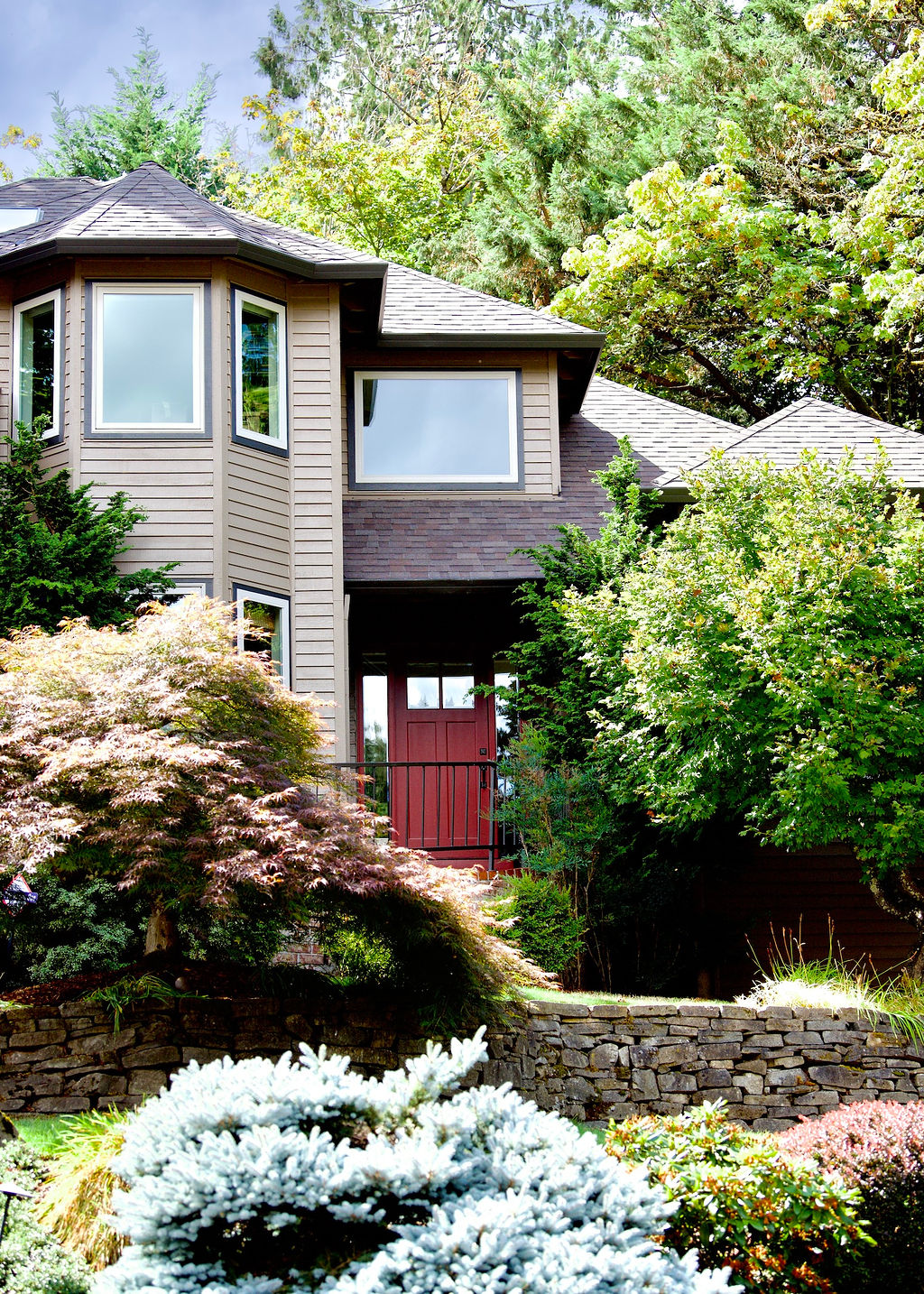 Two-story Portland home featuring new siding